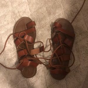 Lace up gladiator sandals